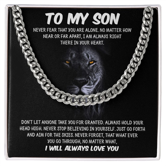 To My Son | I Will Always Love You -Cuban Link Chain