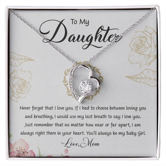 To My Daughter | Love Mom -Forever Love Necklace